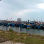 Boats at Da Nang harbour