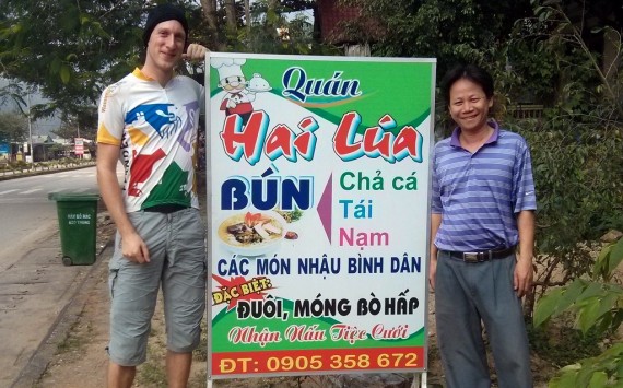 Hai Lua makes us a great Bún to start the day!