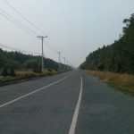 The three-lane road to Saigon, hardly any traffic